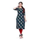 Crepe Block Print Kurti for Women 