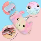 MINDFIT Unicorn Feather Fur Pencil Case 
