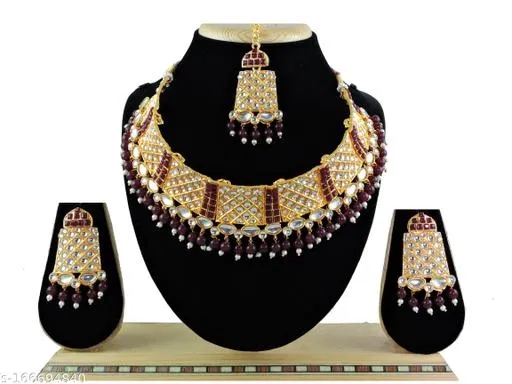 Trending Kundan Jewellery Set for Women (Multicolor, Free Size)
