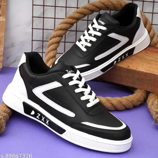 Bacan Casual Shoes for Men (Black, IND-9)