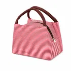 Red Stripe Insulated thermal Lunch Bag