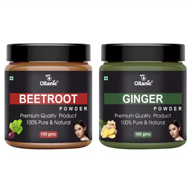 Natural Beetroot & Ginger Powder for Skin & Hair (Pack of 2, 100 g)