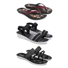Sandals with 2 Pairs Flats for Women 