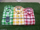 Cotton Blend Checked Shirts for Men, Multicolor, Pack of 3 