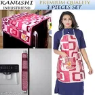 KANUSHI Industries® 1Pc Fridge Cover for Top with 6 Utility Pockets + 1 Pc Apron + 1Pc Fridge Handle Cover 
