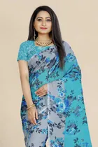 Georgette Printed Saree for Women 