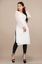 Net Kurti for Women, Pink & White, Pack of 2 