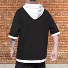 Cotton Blend Colorblocked Hoodie for Men 