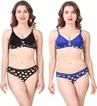 Cotton Blend Lingerie Set for Women 