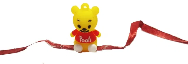 Plastic Teddy Bear Eraser Kids Rakhi (Multicolor, Pack of 1)