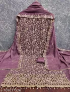 Embroidered Georgette Punjabi/All Over Suits Semi-Stitched Suits for Women 