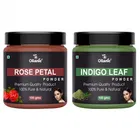 Natural Rose Patel & Indigo Leaf Powder for Skin & Hair 