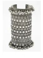 Mirror Bangle Long Size Oxidised Bangle