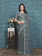 Georgette Printed Saree for Women 