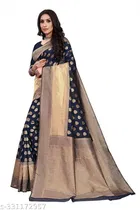 Chanderi Silk Zari Woven Saree for Women 
