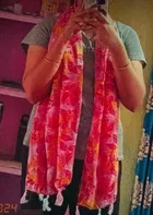 Cotton Blend Printed Scarves for Women 
