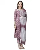 Cotton Embroidered Kurta Set for Women 