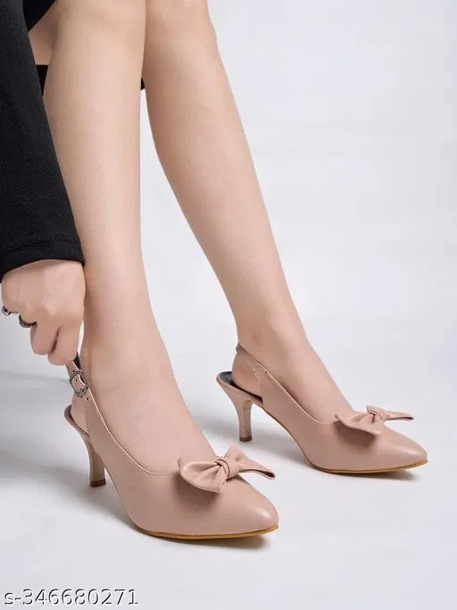 Shoetopia Peach Pumps (Size IND-2)