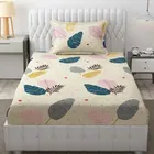 Microfiber Printed Single Bedsheet with 1 Pillow Cover 