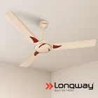Longway Creta P1 1200 mm 3 Blade Ceiling Fan, Ultra High Speed | Ivory | Pack of 1