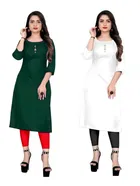 Crepe Solid Kurtis for Women 