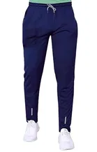 Polyester Blend Regular Fit Track Pants for Men (Blue, 32)