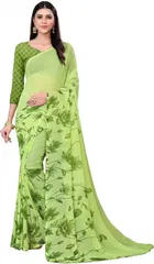 Georgette Printed Saree for Women 