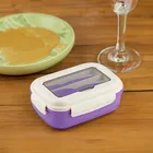 Plastic Lunch Box with Fork & Spoon 