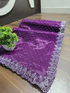 Net Embellished Saree for Women 