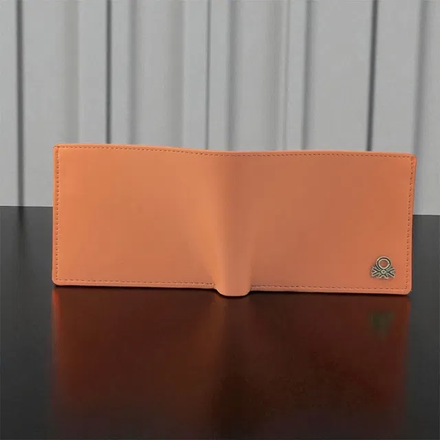 PU Wallet for Men, Slim Bifold, Tan, Lightweight, Easy Carry