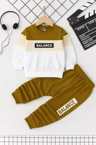 Poly Cotton Colourblocked Clothing Set for Boys 