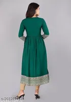 Anarkali Viscose Rayon Embellished Kurti for Women 