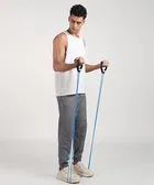 Double Toning Resistance Pull Rope & Hand Gripper, Blue, Pack of 2