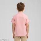 Solid Cotton Blend Short Sleeve Polo for Boys 