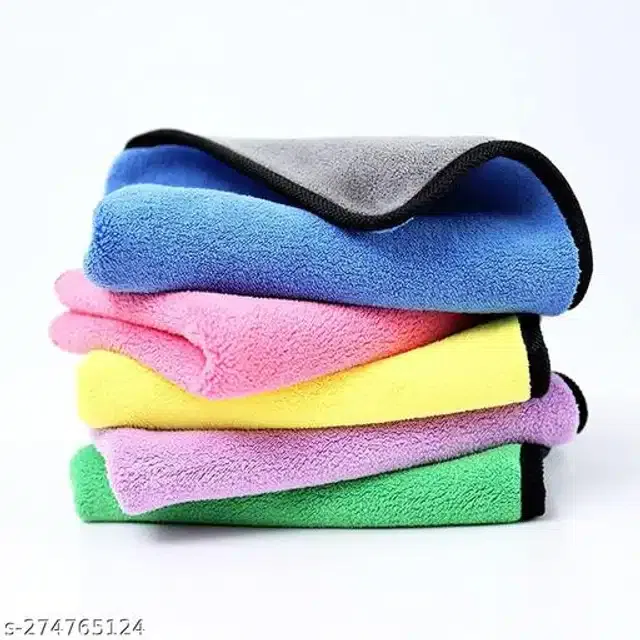 Microfiber Bath Towel (Multicolor, 40x40 cm) (Pack of 3)