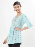 Round Neck Printed Top for Women 