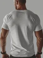 Polyester Printed Half Sleeves T-Shirts For Men, Grey 