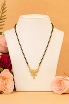Stylish Gold-Plated Black Bead Mangalsutras for Women 