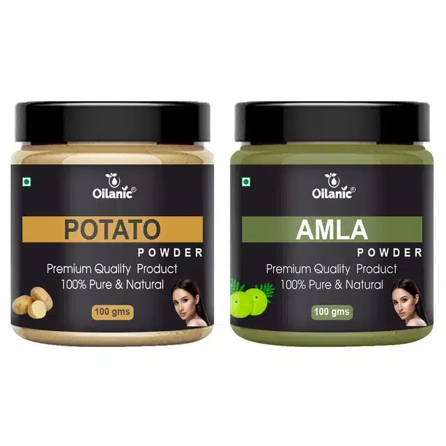 Natural Potato & Amla Powder for Skin & Hair (Pack of 2, 100 g)