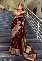 Banarasi Silk Zari Woven Saree for Women 