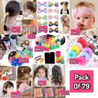 Abs Plastic Hair Accessories Combo for Women, Pack of 79 