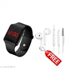 Digital Watch for Kids with Wired Earphone 