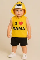 Cotton Blend Printed Clothing Set for Boys 