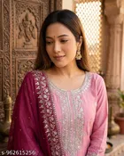 Sequins Work Party Wear Suit Set for Women 
