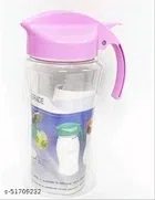 Plastic Oil Dispenser Bottle (Pink, 1000 ml)