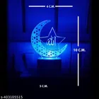 Afast Night Lamp Islam Allah Written 3D IlluSion MultiColor Changing Light 