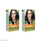 Nisha Cream Hair Color (Natural Black, 120 g) (Pack of 2)