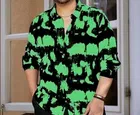 Slik Full Sleeves Shirt for Men (Multicolor, S)