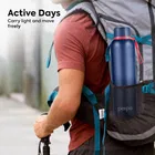 Pexpo Bravo 1000 Stainless Steel Insulated Sigle Wall  Water Bottle with Sipper Cap - 980ml | BPA Free - Denim Blue