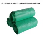 Innate Garbage Bags, Green [19 x 21 Inches], [30 Pcs x 3 Rolls]